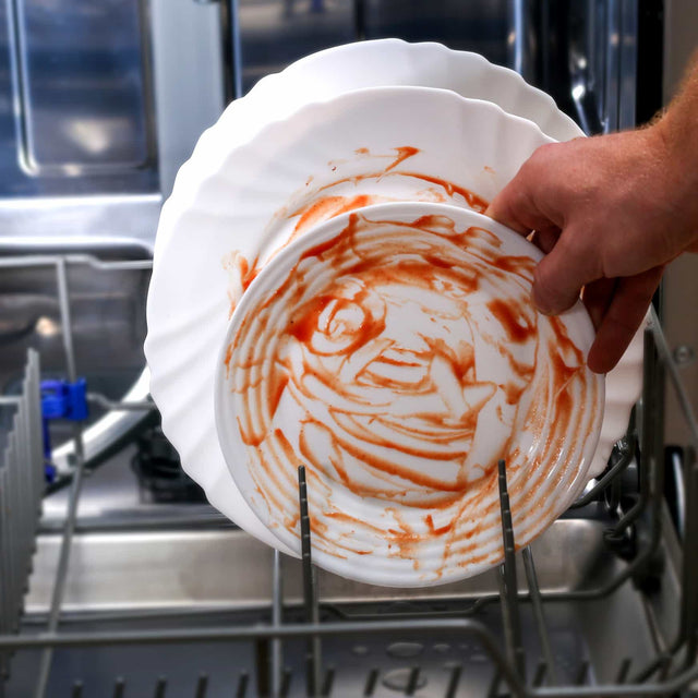 Should you rinse dishes before putting them in a dishwasher?