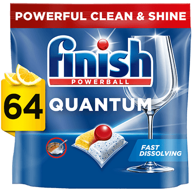 Finish Quantum Dishwasher Detergent 44 Tablets Lemon