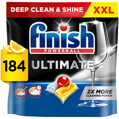 Finish Ultimate all in 1 184 lemon dishwasher detergent tablets