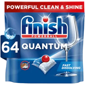 Finish Quantum Dishwasher Detergent 64 Tablets Regular