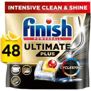 Finish Ultimate Plus Dishwasher Detergent 48 Tablets Lemon
