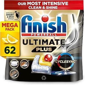 Finish Ultimate Plus Dishwasher Detergent 62 Tablets Lemon